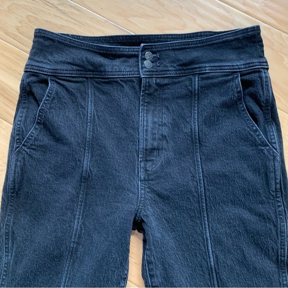 Madewell Perfect Vtg Jean Tuxedo High Rise Ankle Crop Black Seamed Jeans Size 30 - Picture 3 of 9